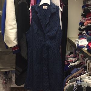 Lace button up dress